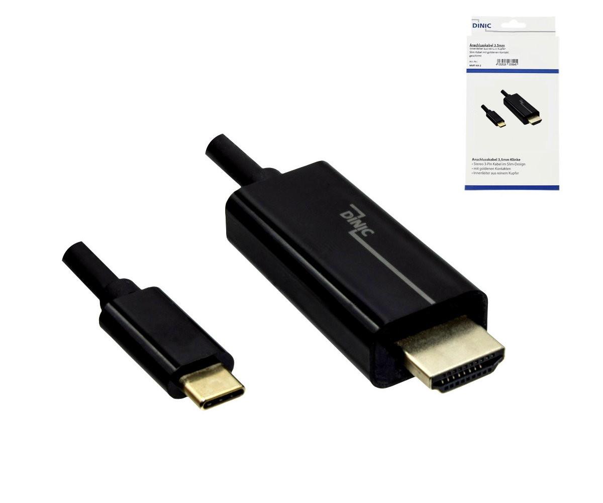 USB-C auf HDMI Kabel, 4K2K bei 60 Hz, HDCP, HDR, 2 m, Schwarz