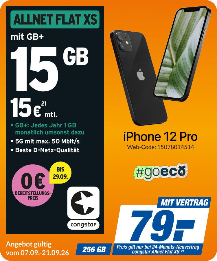  iPhone 12 Pro mit Allnet Flat S für 79€!