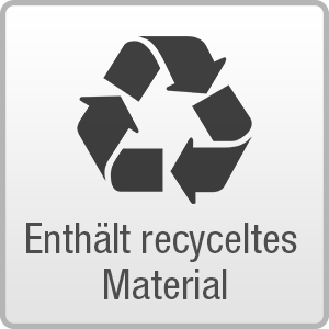 Enthält recyceltes Material