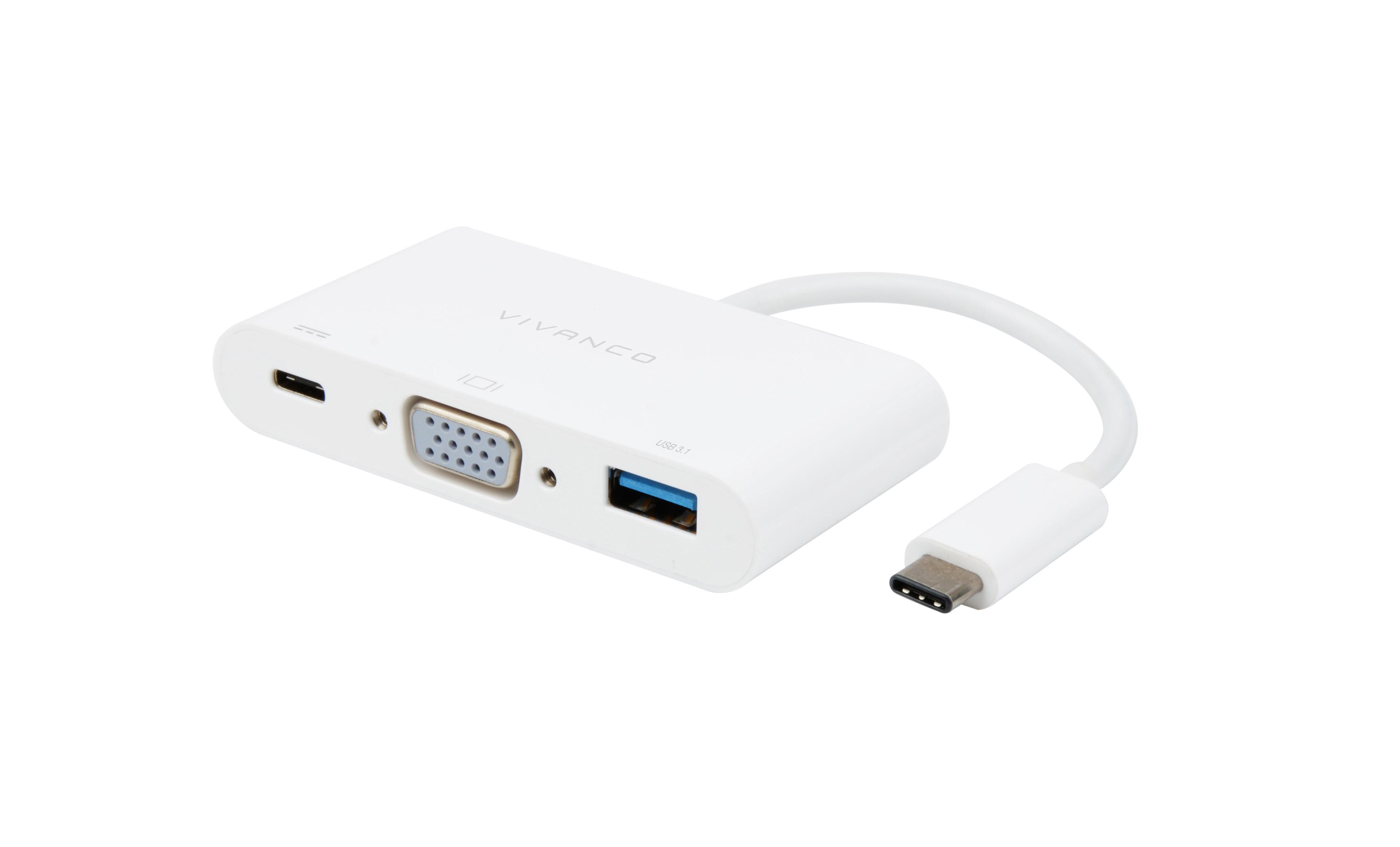 USB Type C™ VGA Adapter 3in1, 0,1m (45386)