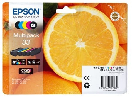 C13T33374011 Orange MultiPack C/M/Y/BK Druckerpatrone
