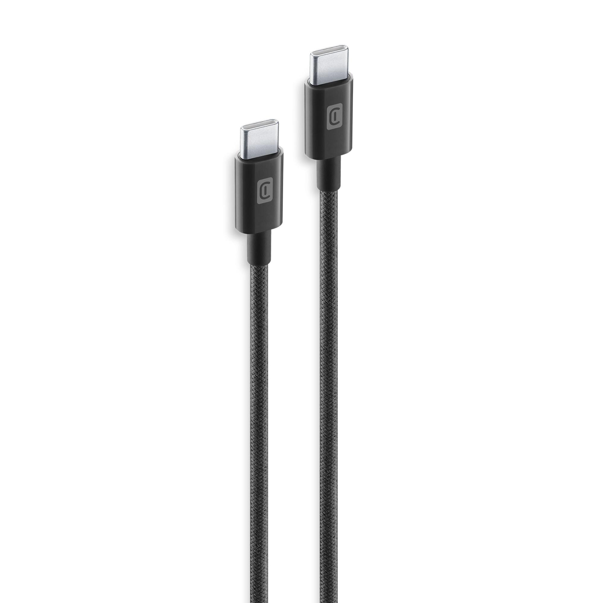 Braided Data Cable 1,5 m USB Typ-C/ Typ-C Black (60904)