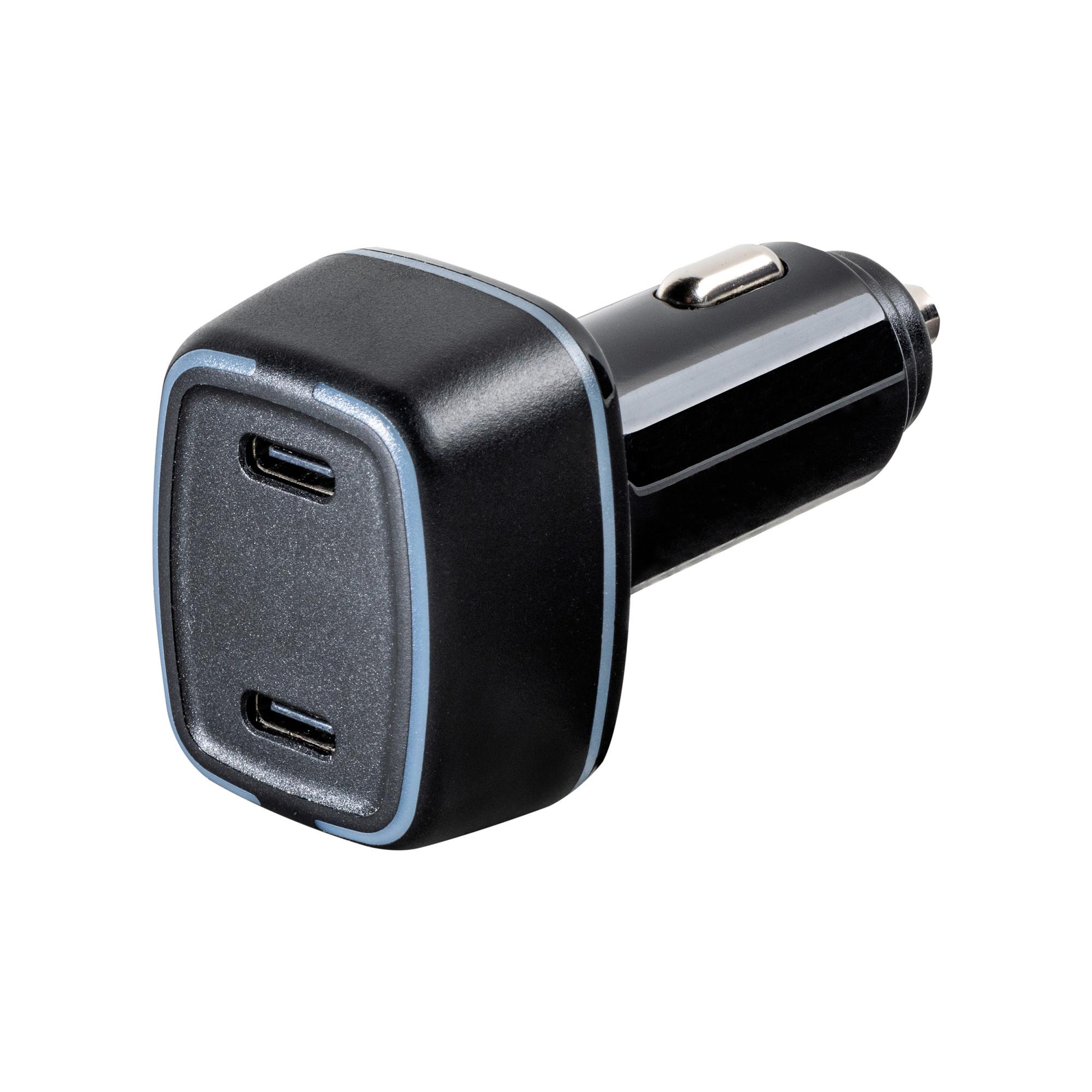 Super Fast Power Delivery Car Charger, Dual Kfz Schnellladegerät, 54W, schwarz (63198) Autoladegerät