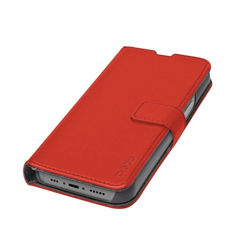 Book Case Wallet für iPhone 14 mit Standfunktion, Rot