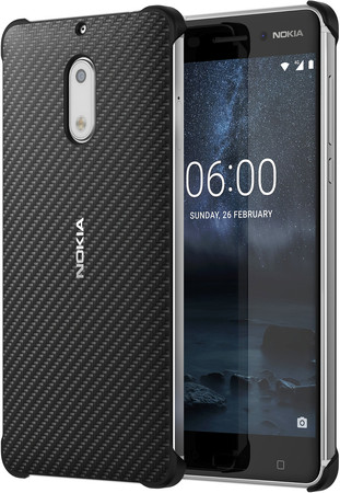 CC-802 Carbon Fibre Design Case für Nokia 6 schwarz