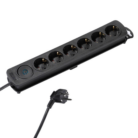 BASIC Schuko-Verlängerung schwarz 5,0 m