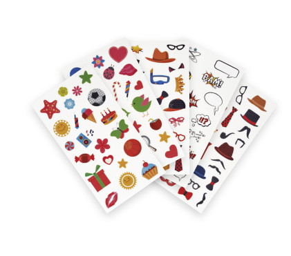 Instax Fun-sticker-set (bestehend aus 110 Sticker zum dekorativen bekleben der Instax-Sofortbilder)