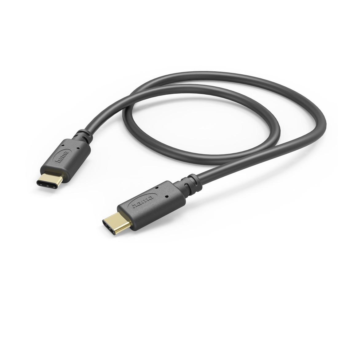 Ladekabel, USB-C - USB-C, 1 m, Schwarz (00201589)