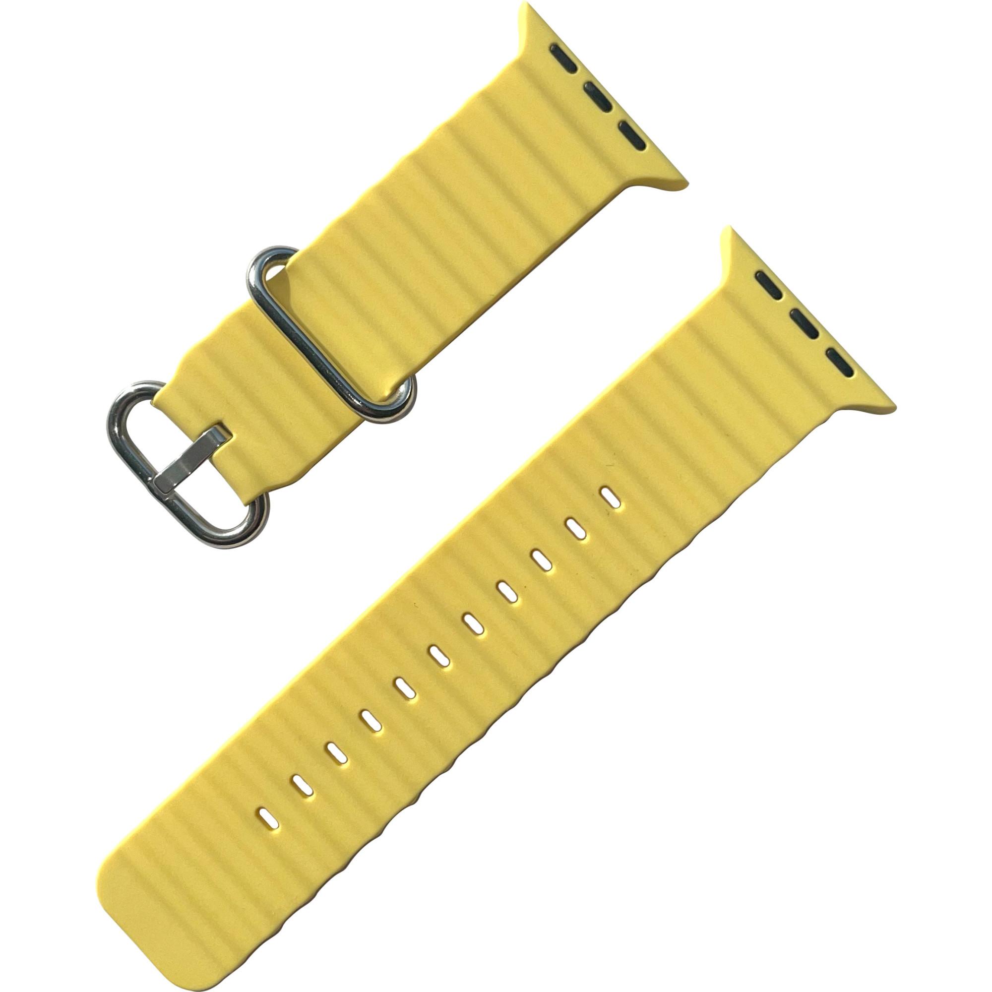 WATCH BAND für Apple Watch 41/40mm (Series 4 - 9)/ 38mm (Series 1 - 3) Silicon Yellow (20942)