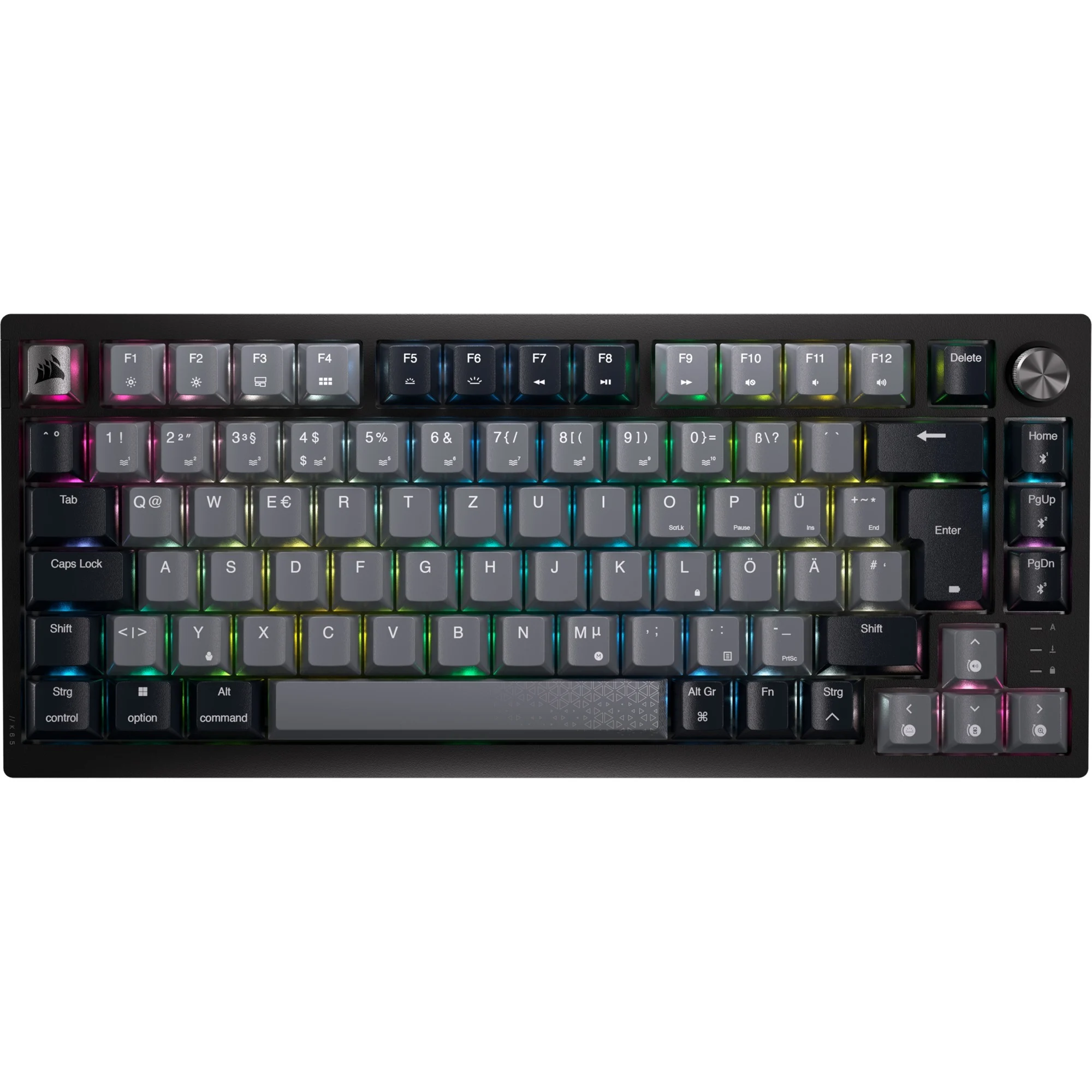 K65 PLUS WIRELESS 75 % RGB Mechanische Gaming-Tastatur, Schwarz