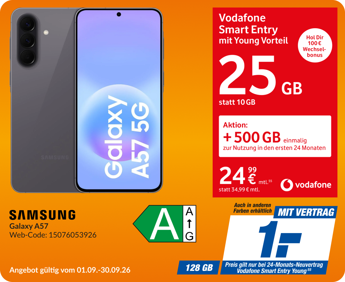 Galaxy A57 mit Smart Entry für 1€!
