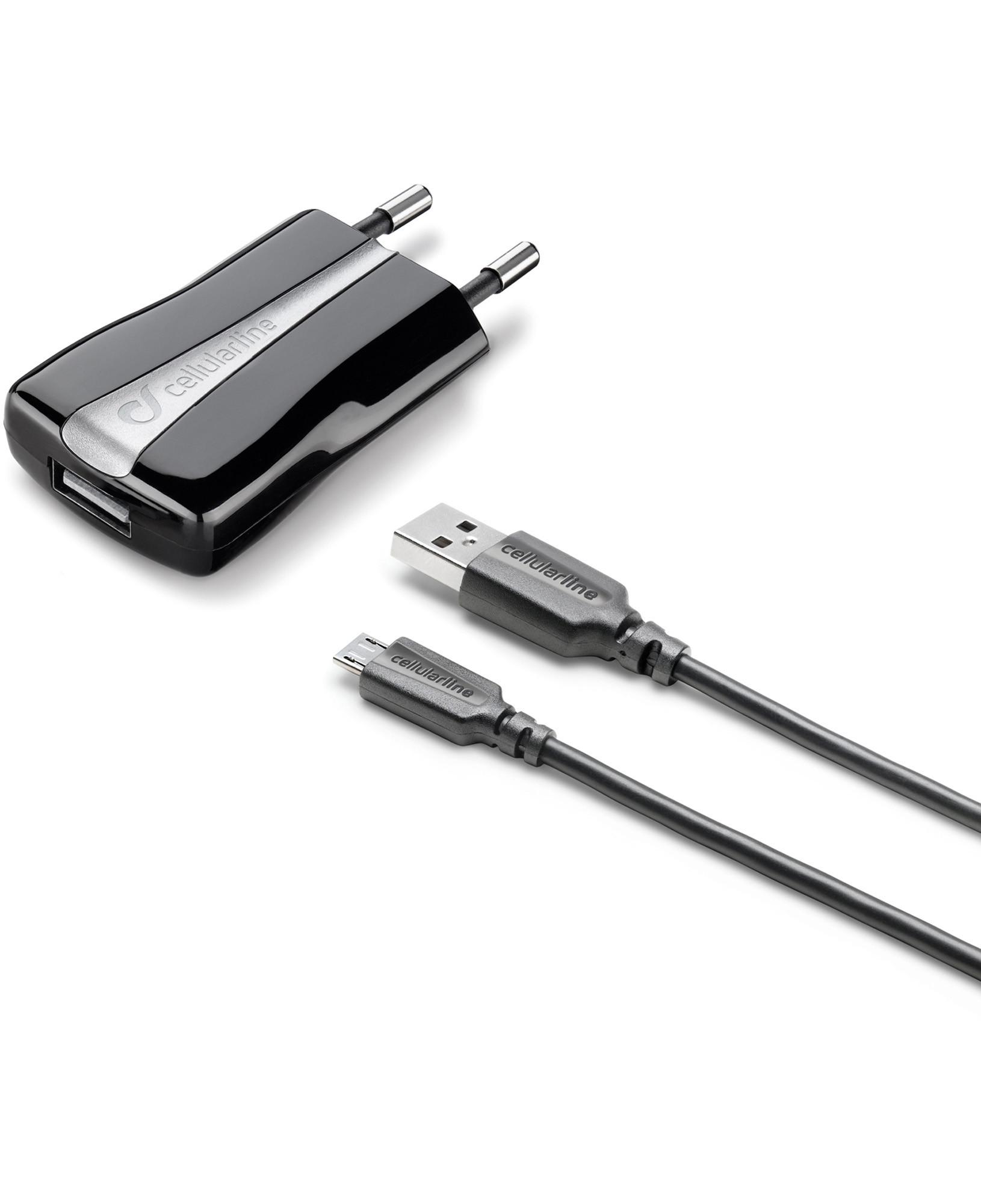 USB-Netzteil mit Kabel schwarz (60053)