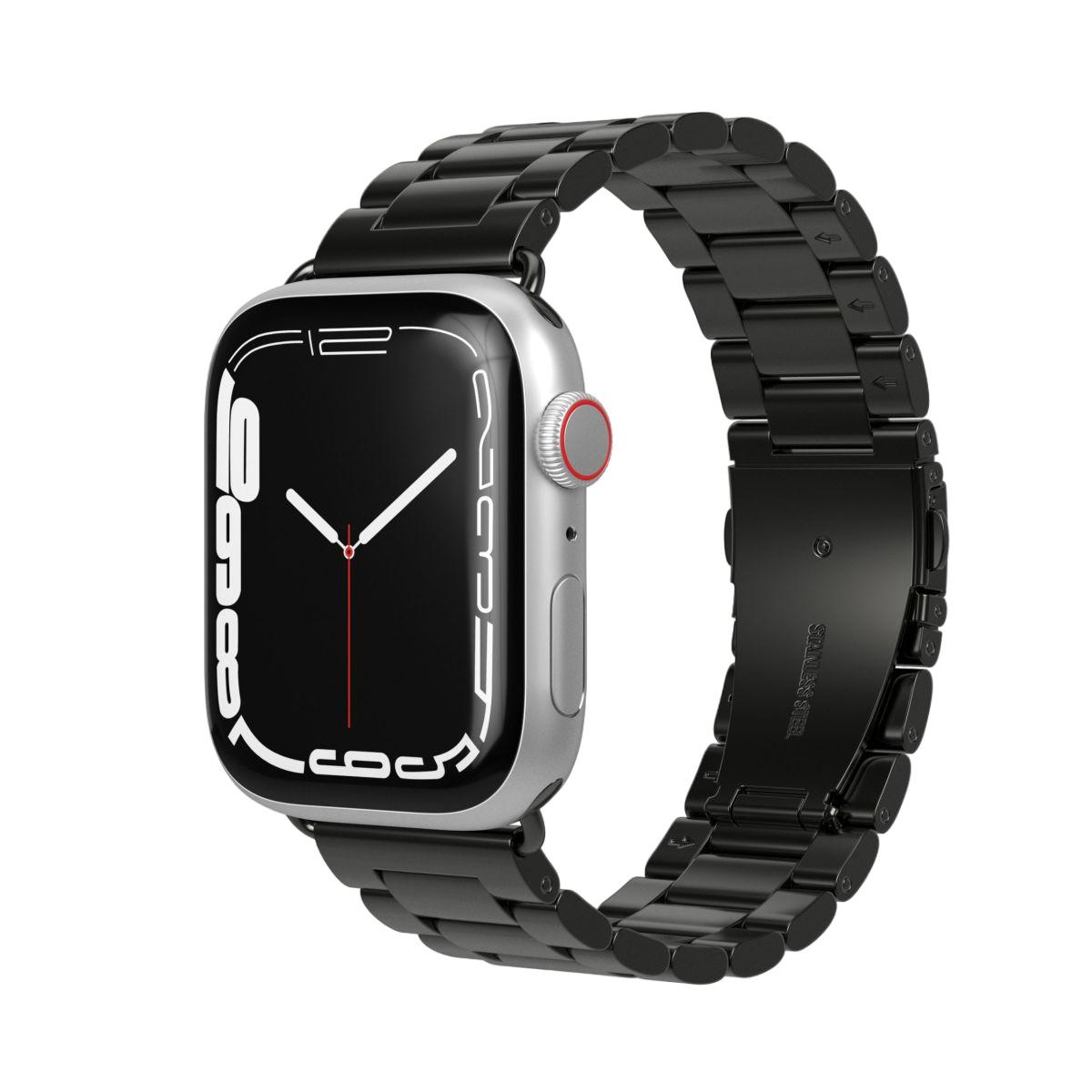Watch Straps Link Bracelet - Armband für Apple Watch, 40mm + 41mm + 42mm, Black