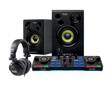 DJ Starter Kit Controller + Aktivlautsprecher + Kopfhörer