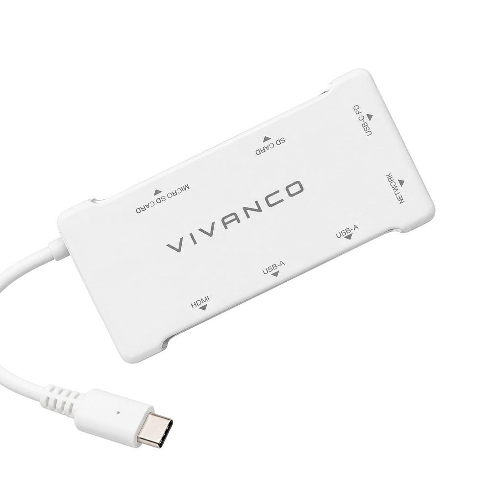 7-in-1-USB-Typ-C-Adapter Weiß USB-Hub