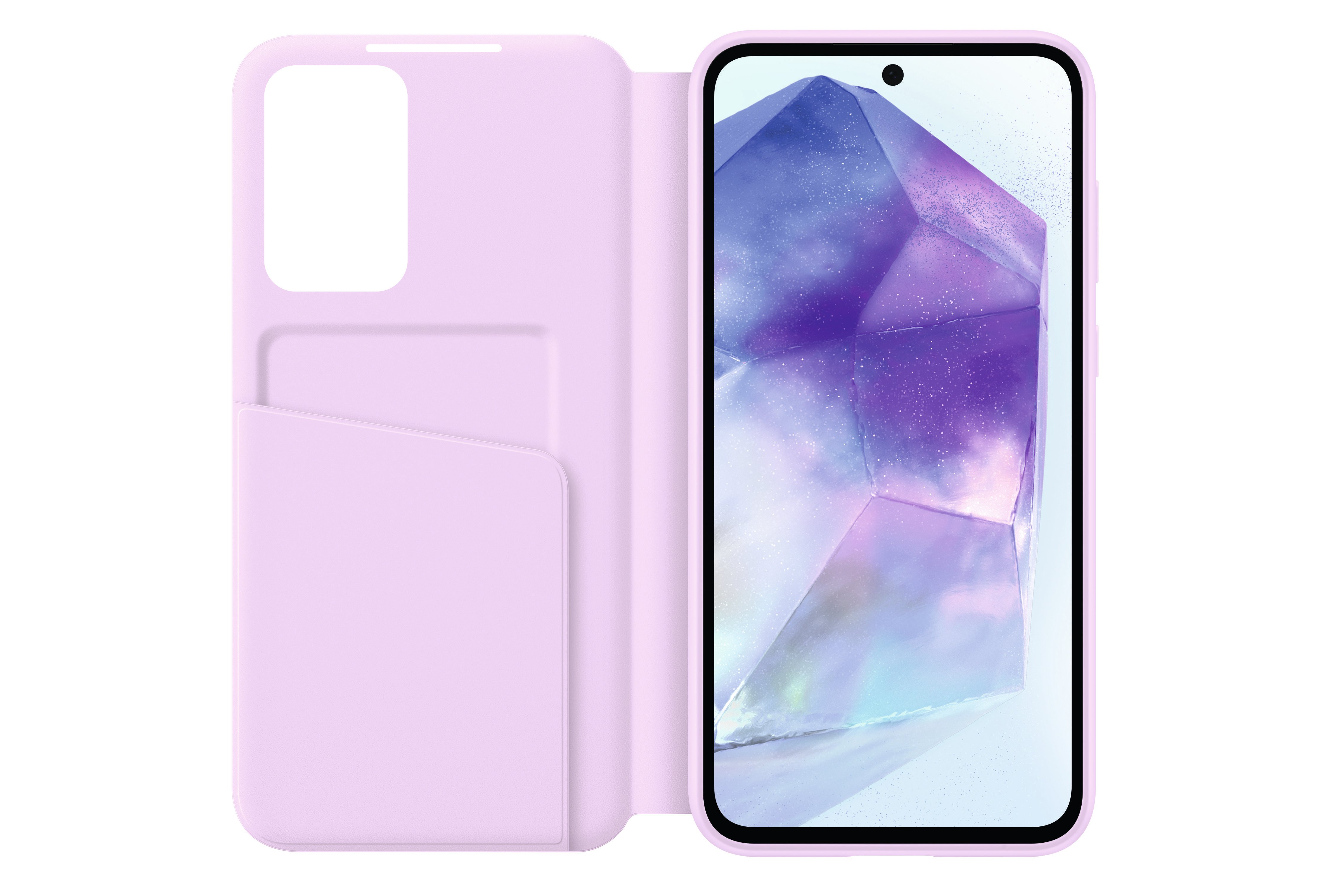 EF-ZA556 für Galaxy A55 Smart View Wallet Case Lavender Handyhülle