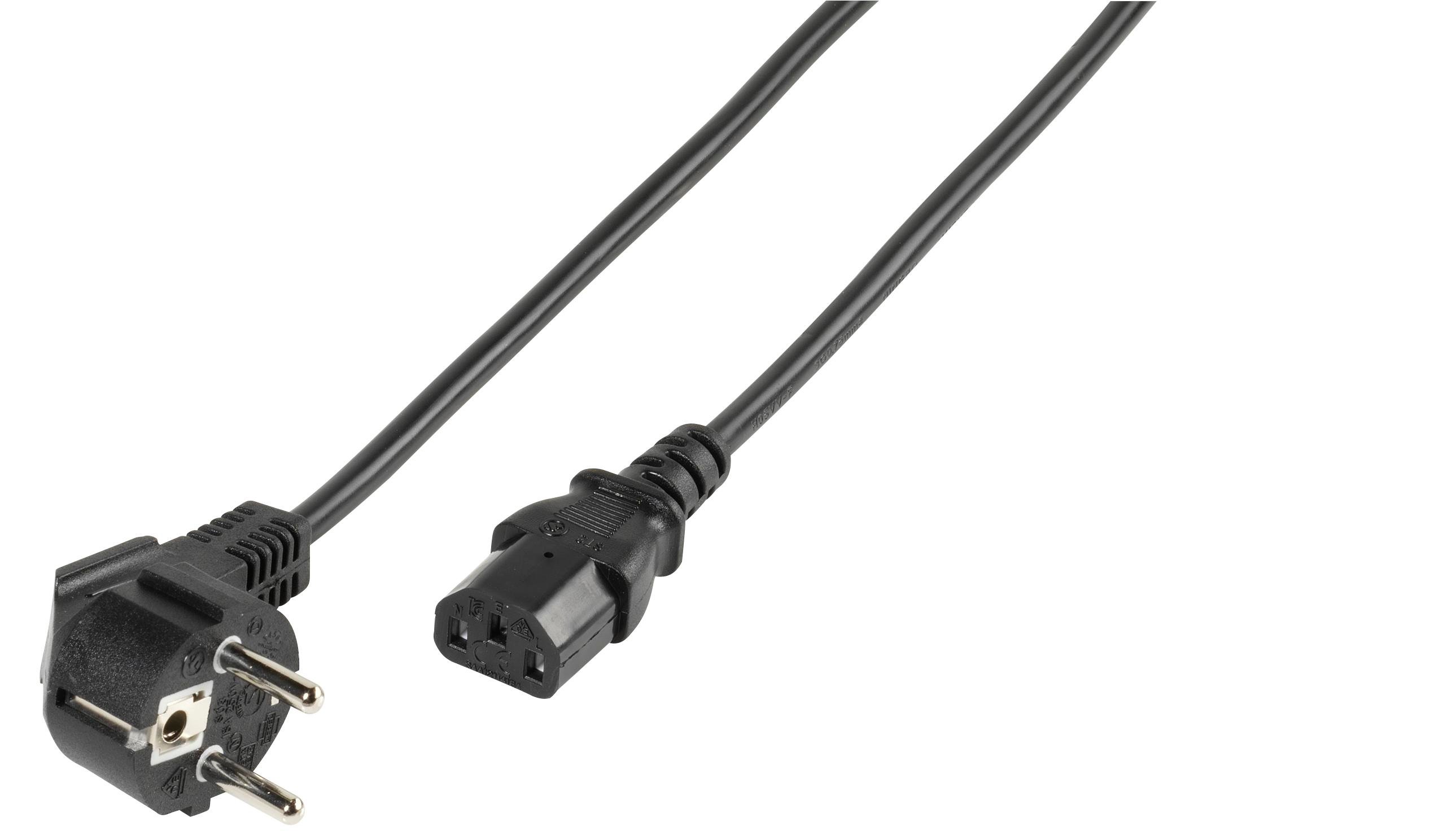 Kaltgerätekabel 3pol. IEC Stecker, 3m (45545)