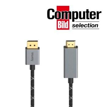 Video-Kabel, DisplayPort-St. - HDMI™-St., Ultra-HD 4K@60Hz, Alu, 1,50 m (00200506)