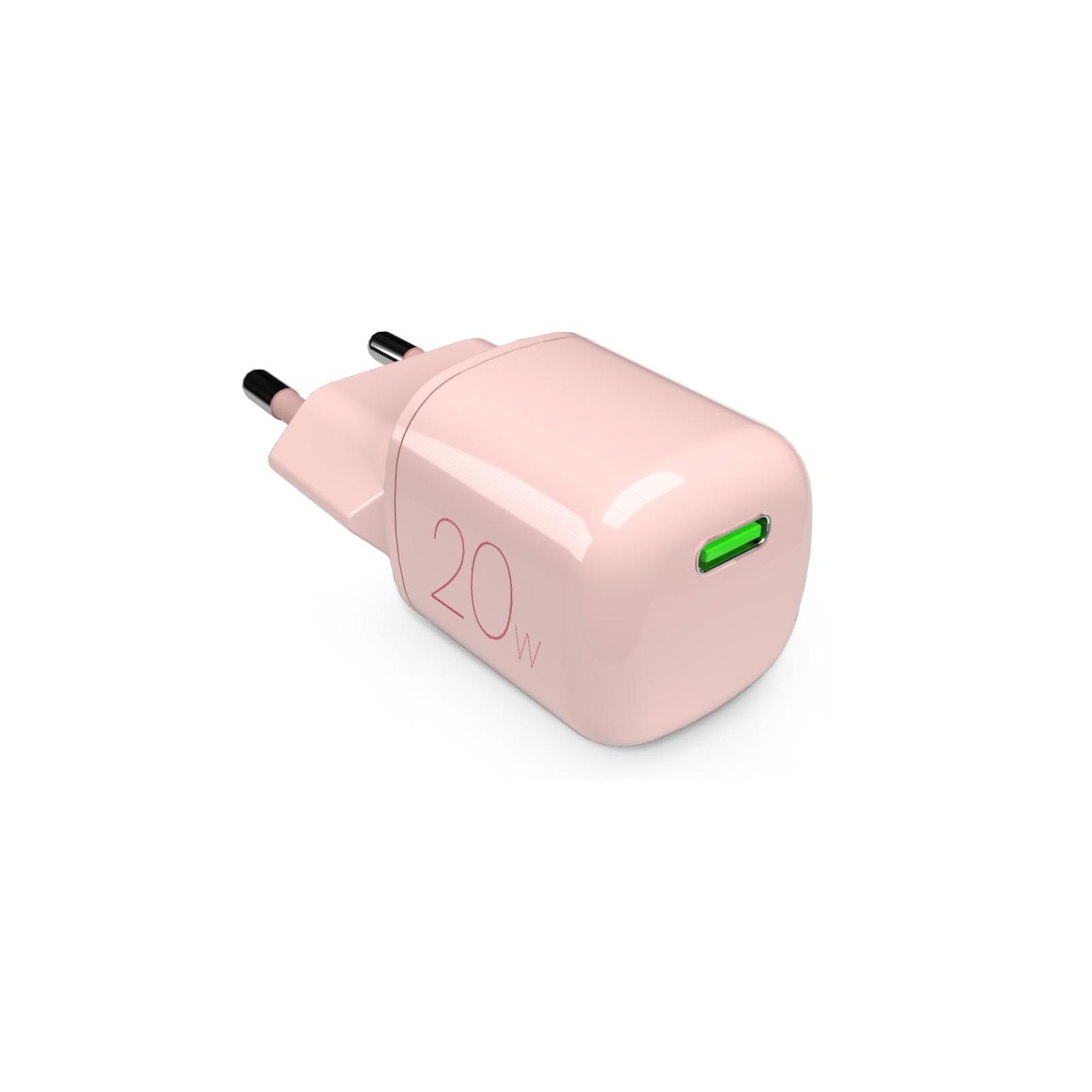 MiniPro 20W USB-C wall charger - GAN technology, Rosa