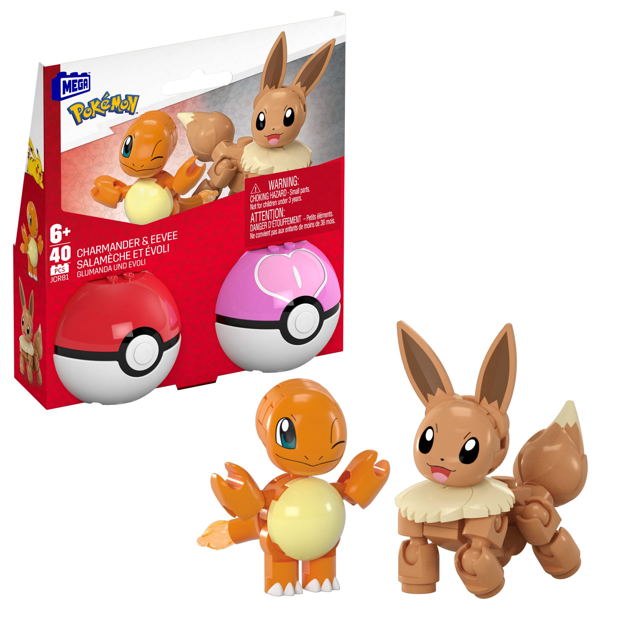 2er Pokéball Set - Evoli und Glumanda