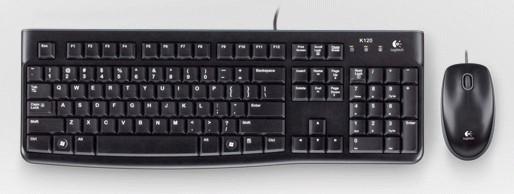 Desktop MK120 Maus-Tastatur-Set, Kabelgebunden/USB, Schwarz