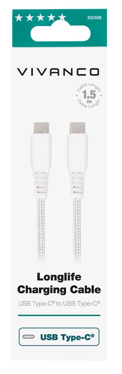 LongLife Charging Cable, USB Type-C™ Daten- u. Ladekabel, 1,5m (62398)