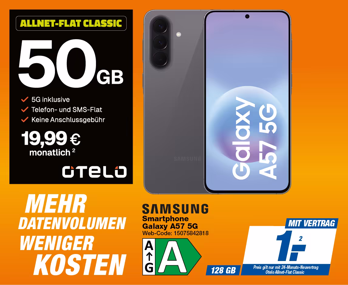 Samsung Galaxy A57 5G mit Otelo Allnet-Flat Classic