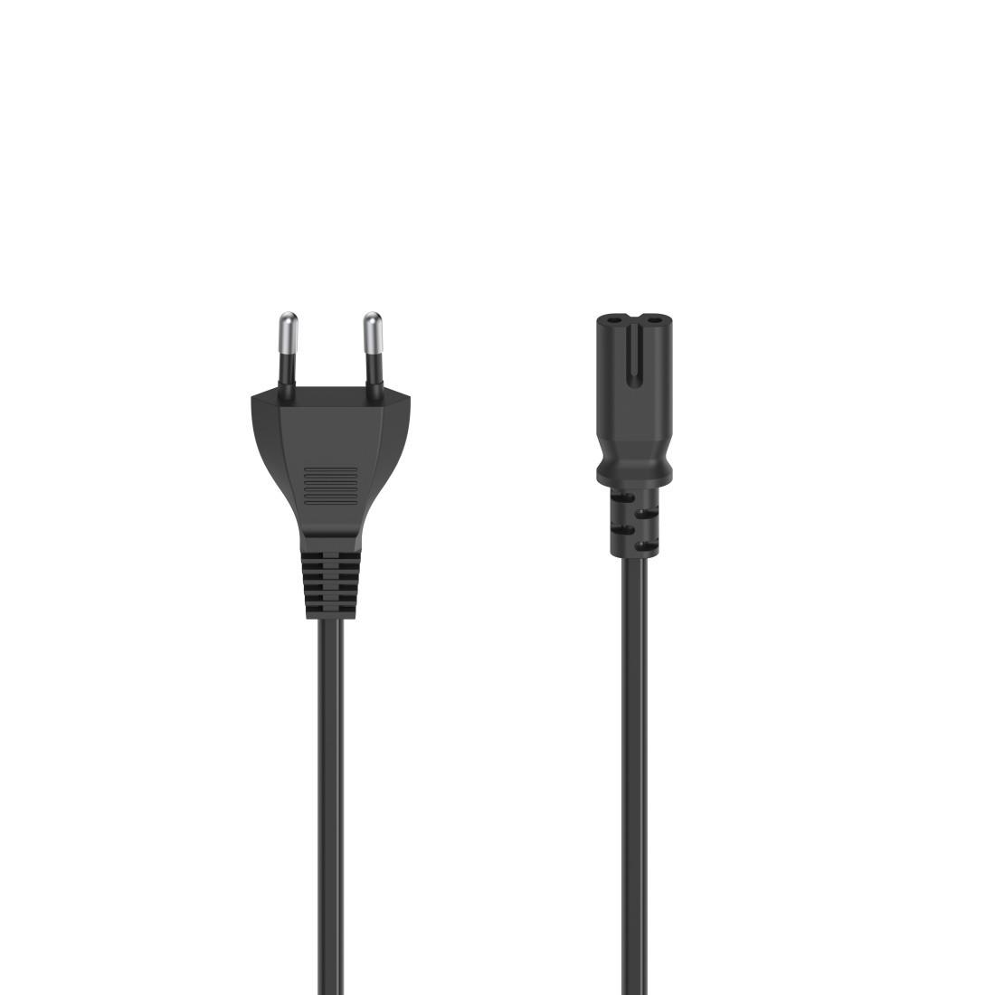 Netzkabel, Euro-Stecker - 2-pol.-Kupplung (Doppelnut), 0,75 m (00200731)
