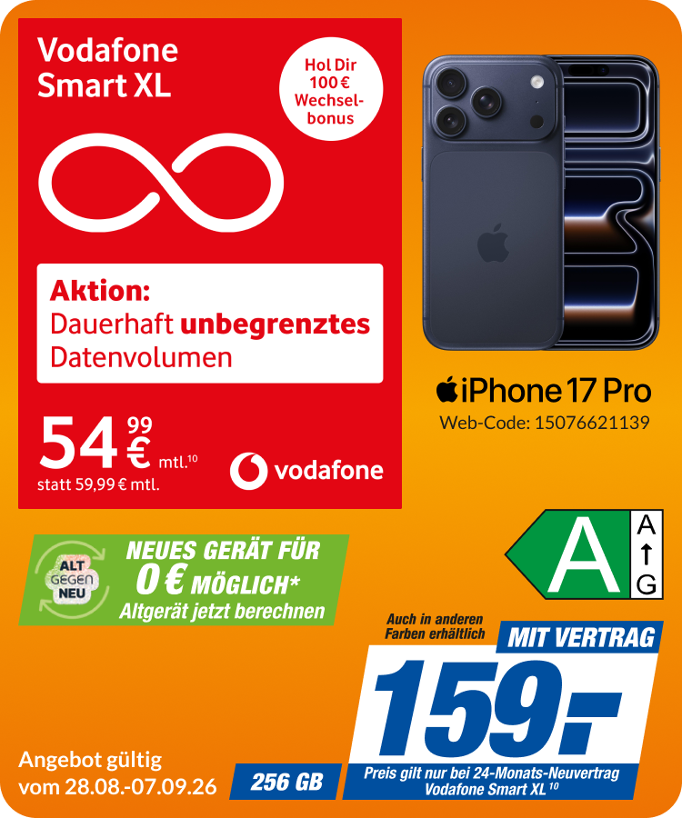 iPhone 17 Pro mit Smart XL für 159€!