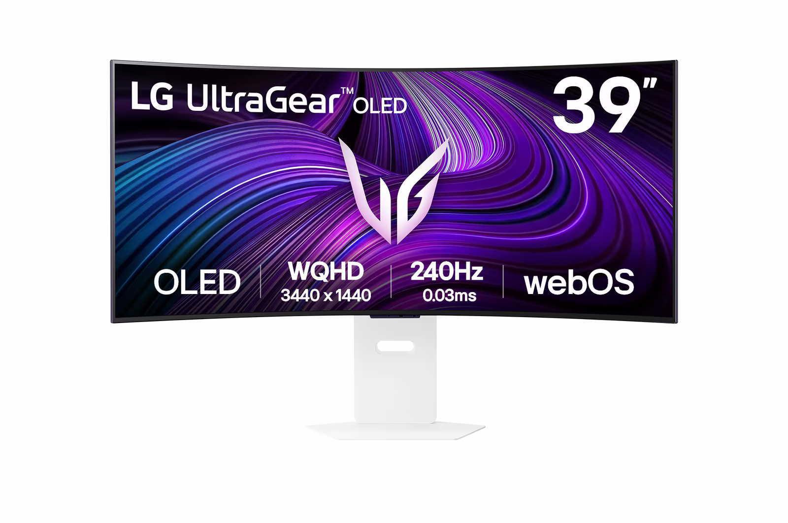 UltraGear 39GX90SA-W, Curved Smart-Gaming-Monitor, Weiß, 39 Zoll, WQHD, OLED, 240 Hz, 0,03 ms