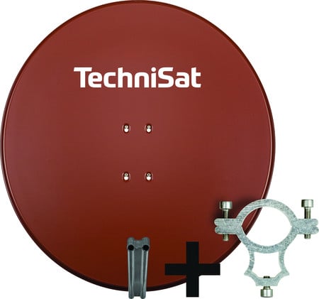 DigitalSat-Antenne SATMAN 850 Plus (mit AZ/EL-Halterung  und 40mm LNB-Halteschelle) ziegelrot