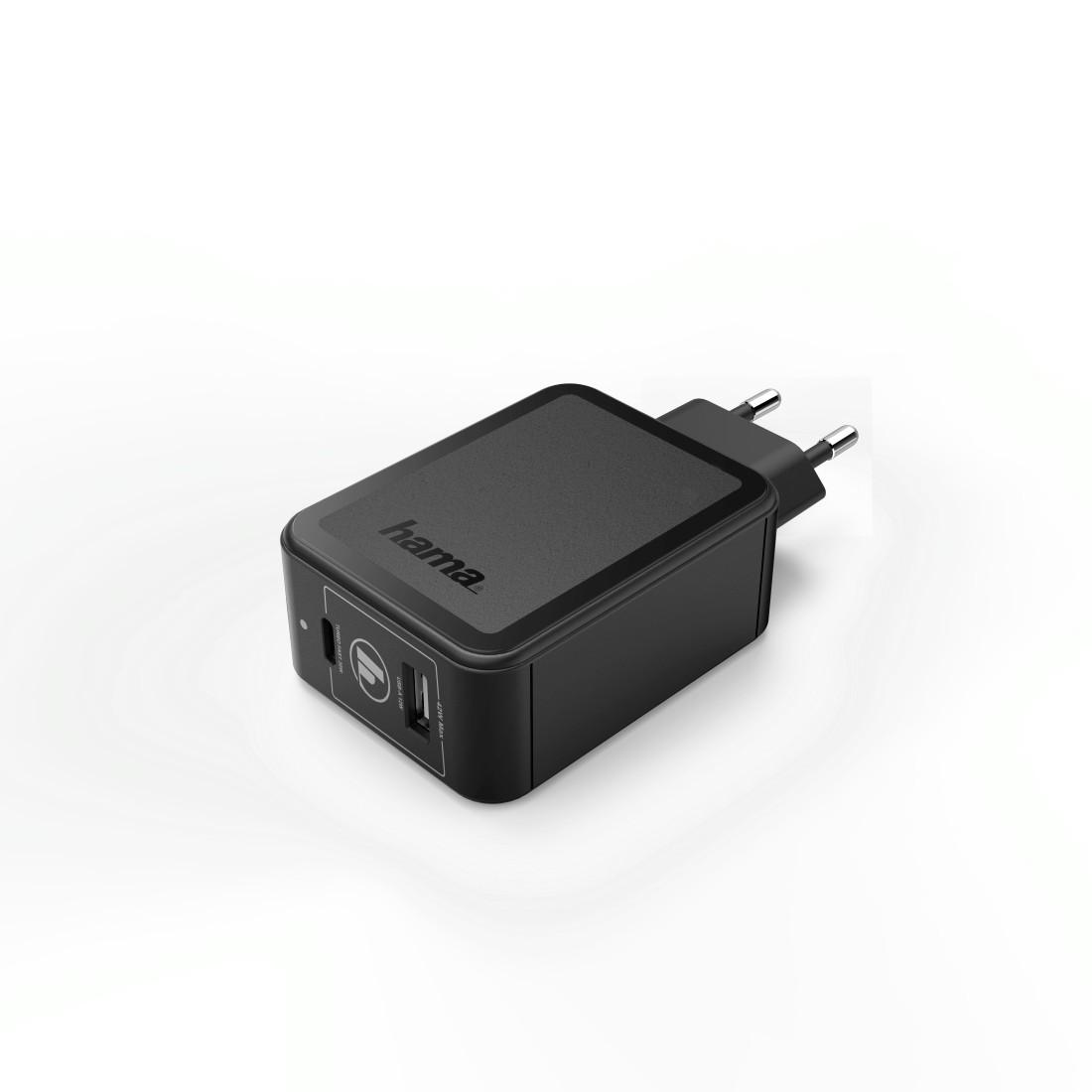 Ladegerät, USB-C, Power Delivery (PD)/Qualcomm® + USB-A, 42W, Schwarz (00183321)