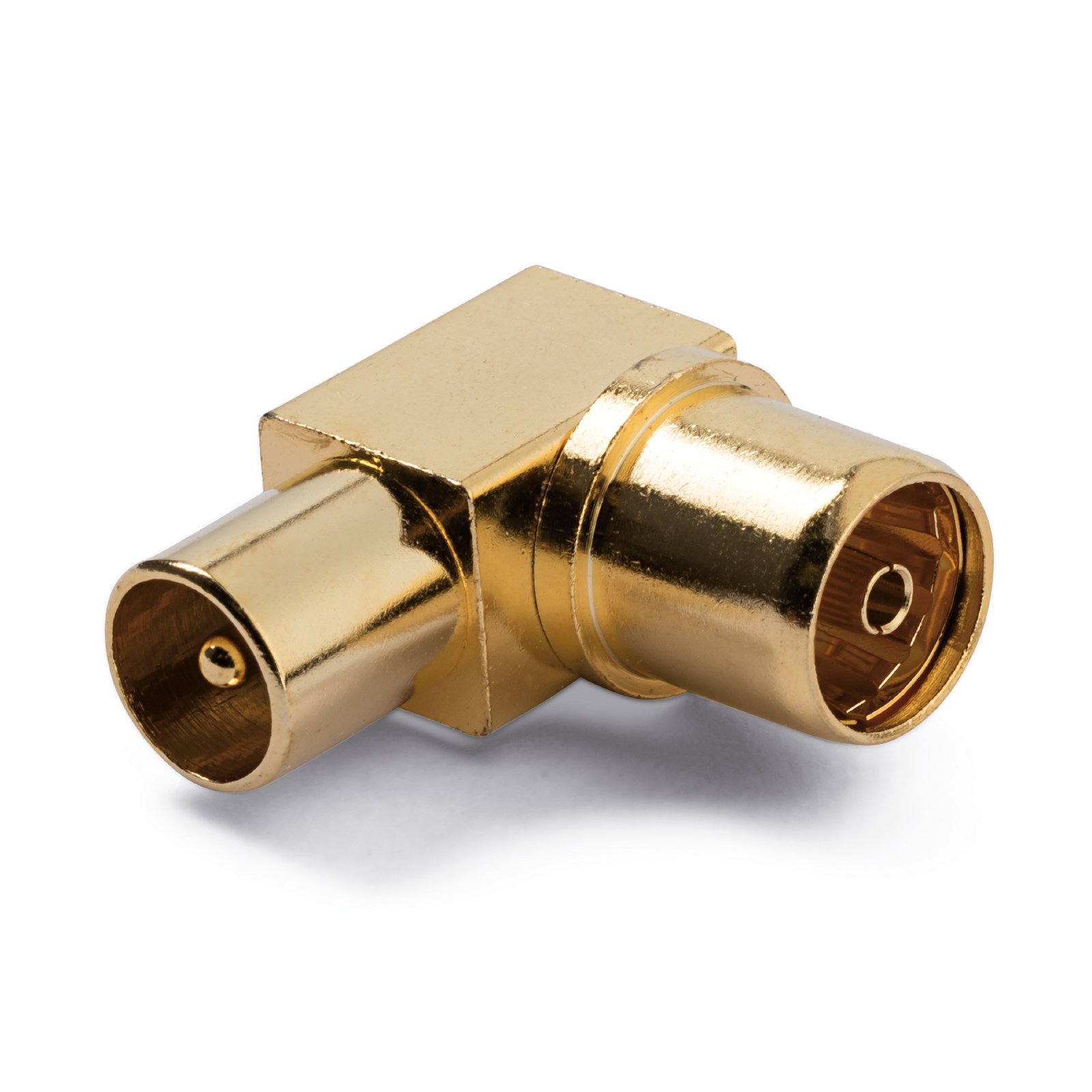 Koaxial - Winkeladapter, vergoldet (48077)