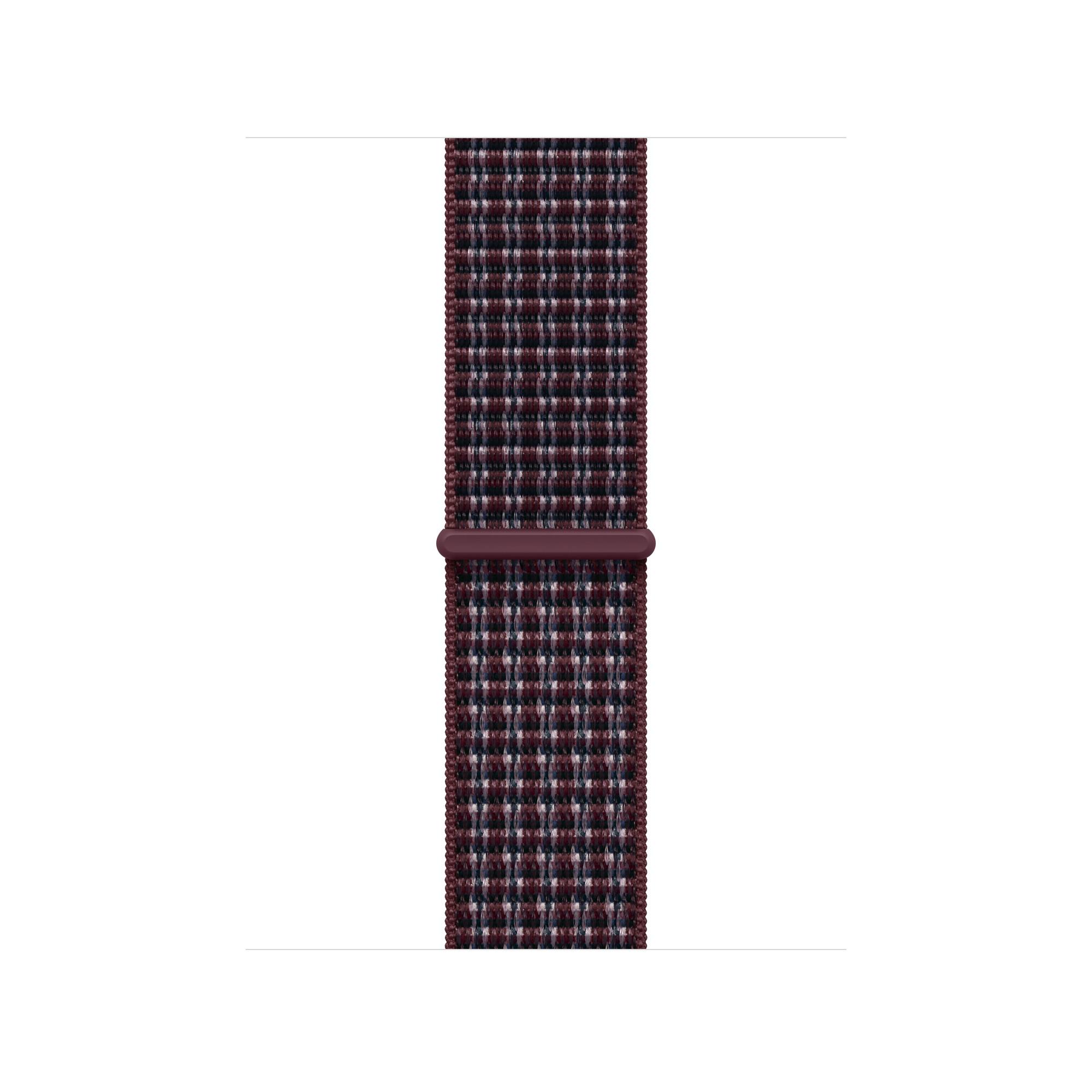 40 mm Sport Loop Burgunder Kariert