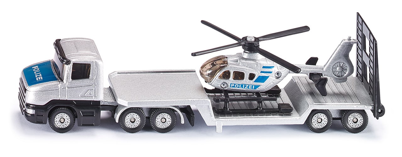 Modellauto Tieflader mit Helikopter 1610