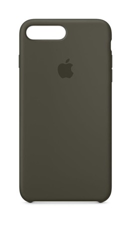 Silikon Case für iPhone 8 Plus dunkeloliv