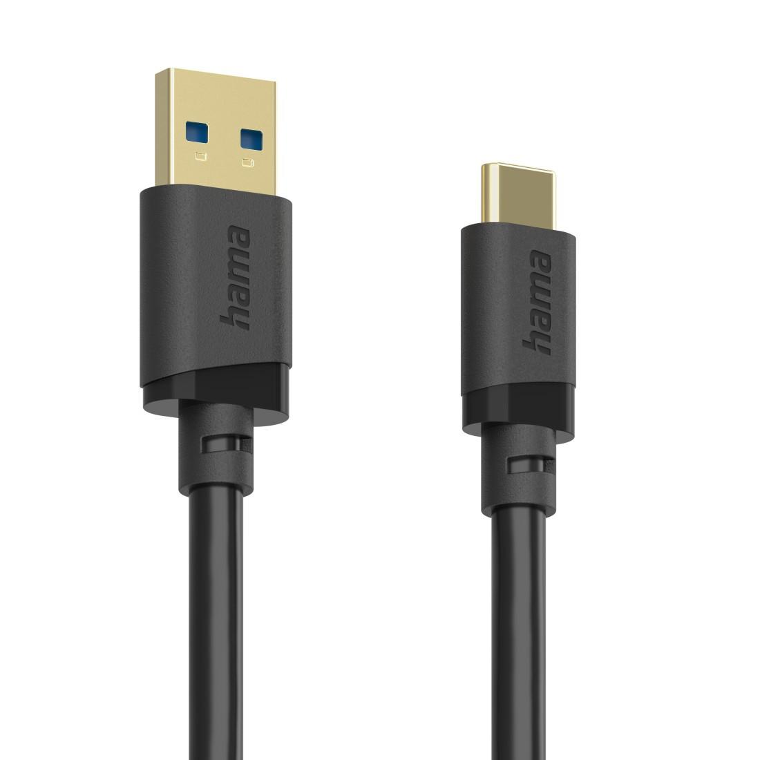 USB-Kabel, USB-A-Stecker - USB-C-Stecker, USB 3.2 Gen1, 5 Gbit/s, 3 m (00202007)