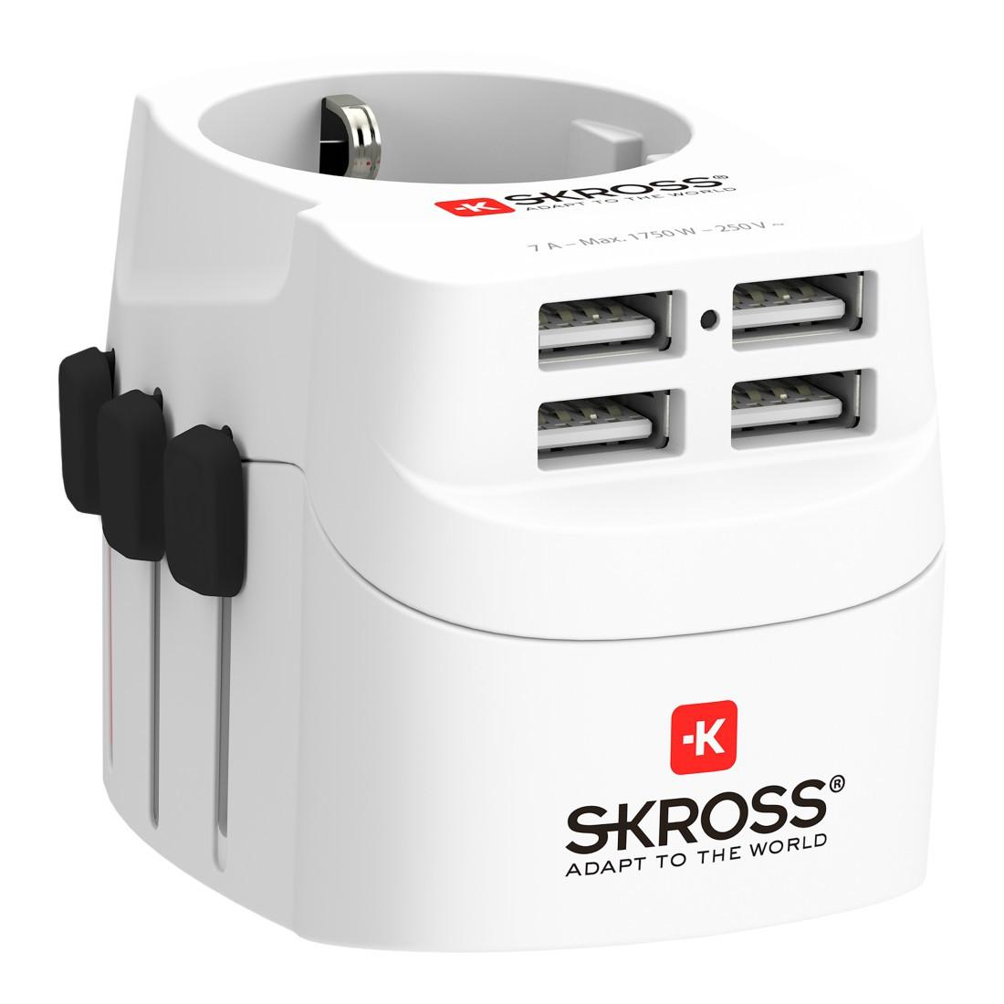 Reisestecker "PRO Light USB 4 Port" (Type A), Weiß (00192224)