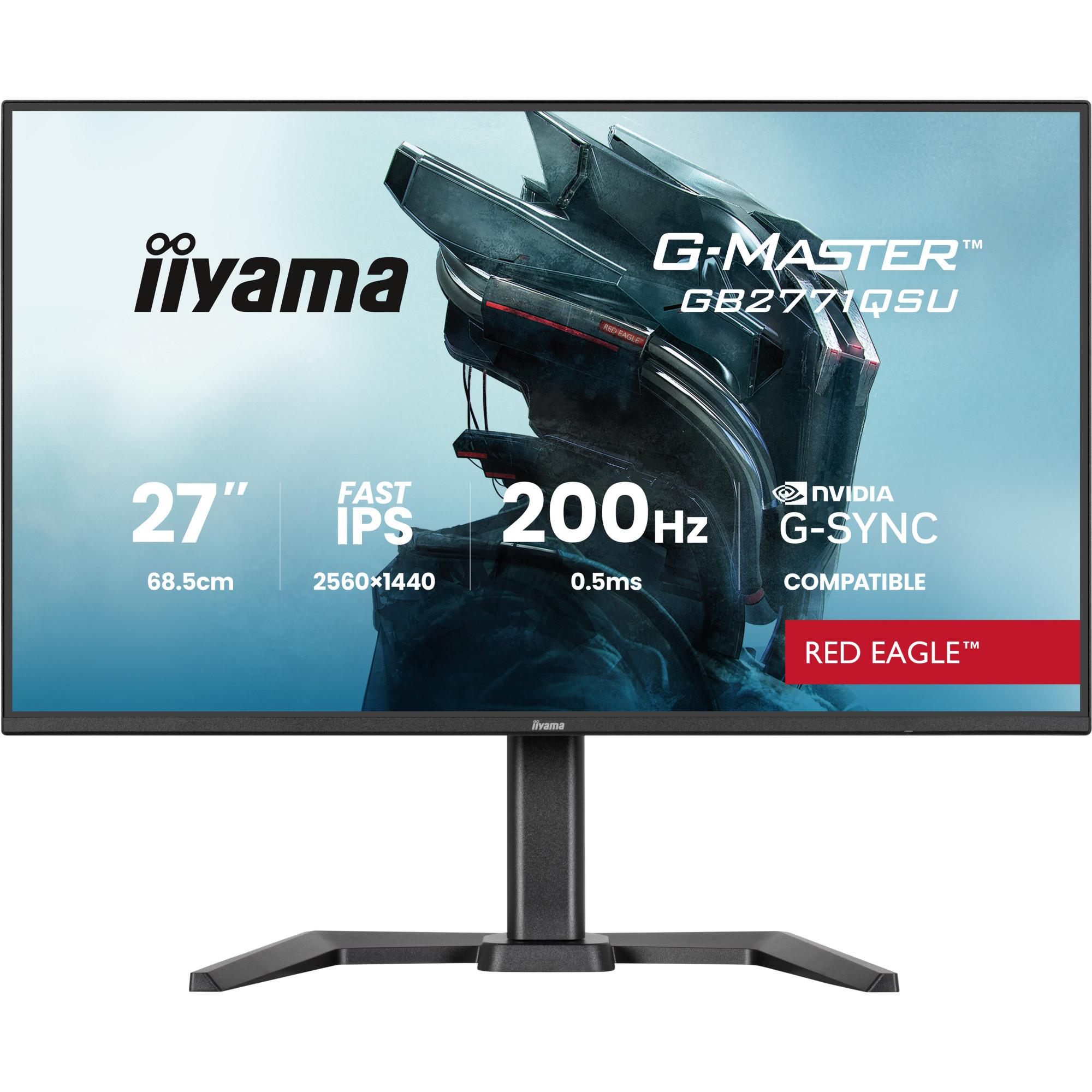 G-MASTER GB2771QSU-B1, Schwarz, 27 Zoll, QHD, IPS, 200 Hz, 0,5 ms Gaming-Monitor