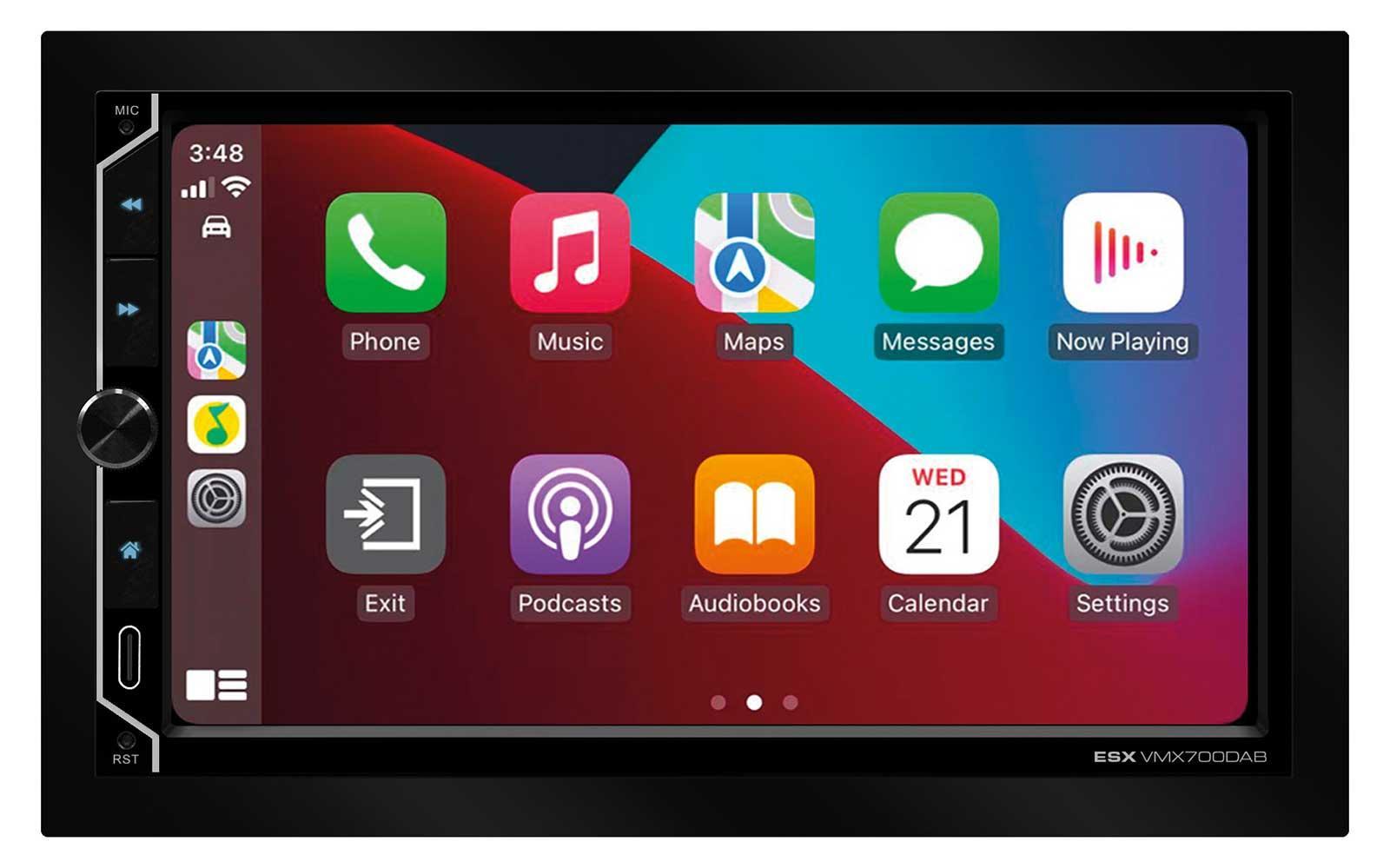 VMX700DAB Universal 2-DIN Media Moniceiver mit 17,8 cm (7 Zoll) Touchscreen