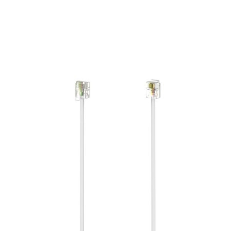 Modularkabel, Stecker 6p4c - Stecker 6p4c, 15 m, Weiß