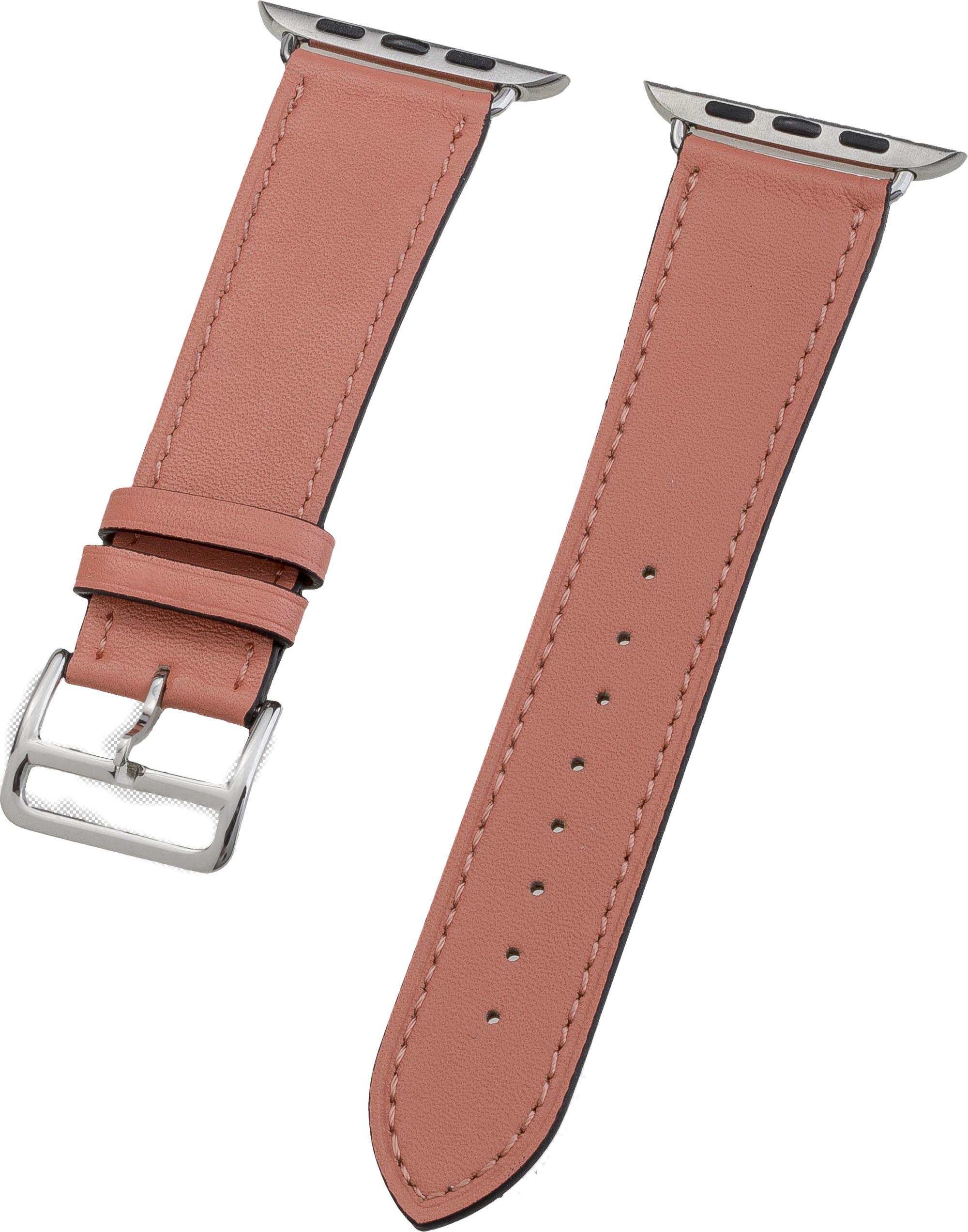 Watch Band für Apple Watch 44mm (Series 4 / 5 / 6 / 7) 42mm (Series 1/ 2/ 3) Leather Orange (17262)