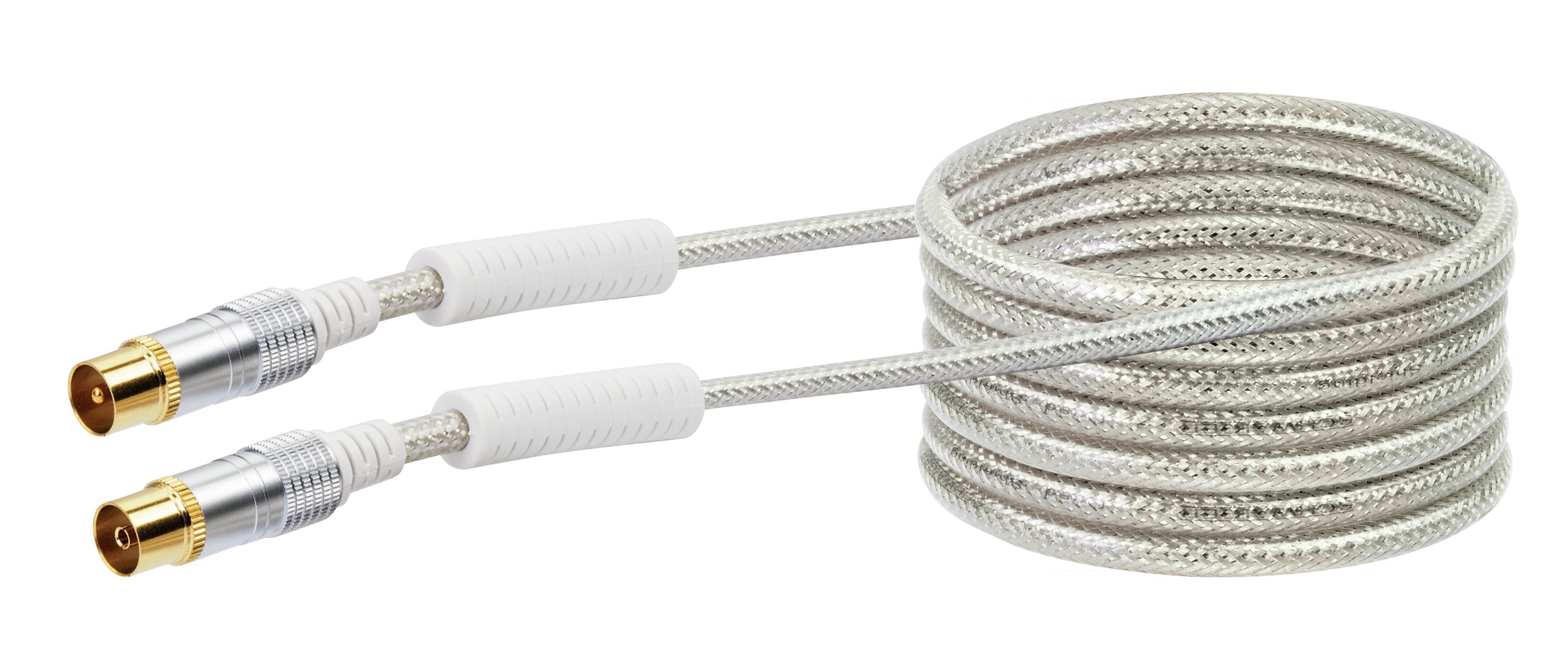 Antennen Anschlusskabel (110 dB) KVKHD30S - IEC, mit Ferritkern, 3m