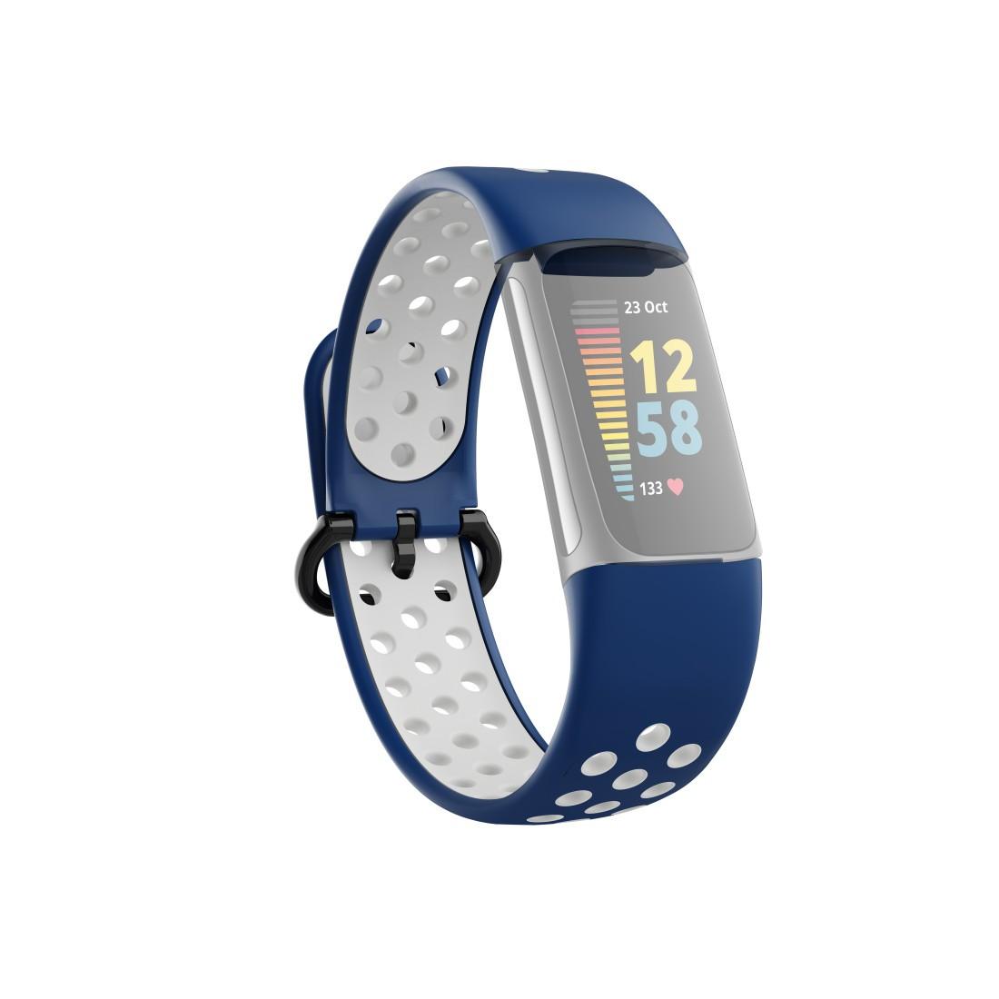 Sportarmband für Fitbit Charge 5, atmungsaktives Uhrenarmband, D.blau/Grau (00086247)