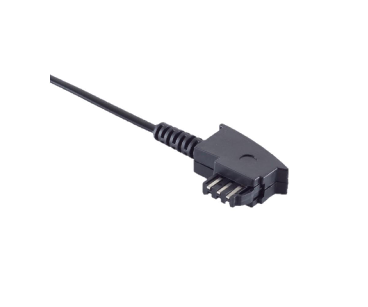 Telefonverlängerung Universal-Belegung, TAE-F Stecker auf TAE-F Kupplung, 4-polig belegt, Länge 6,0m