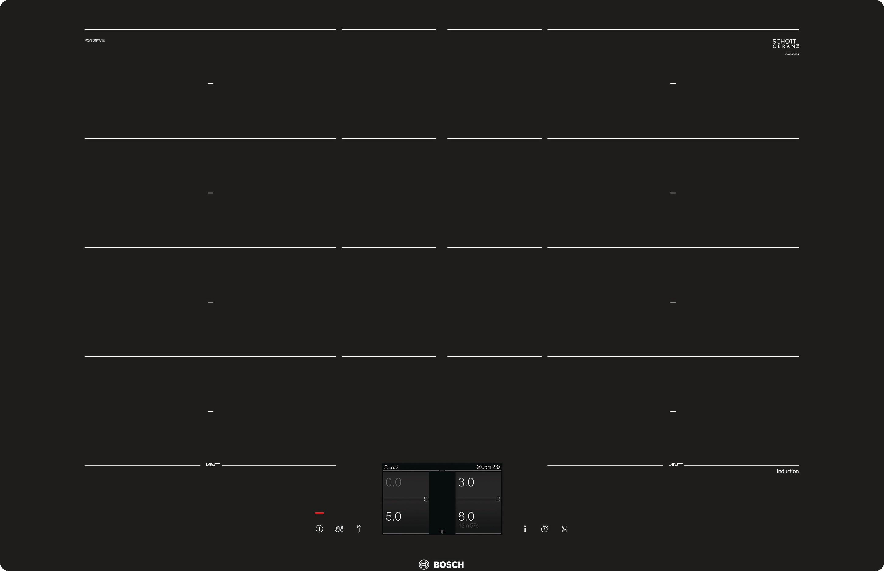 Serie 8 PXY801KW1E Induktionskochfeld (autark)