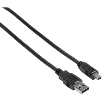 USB-2.0-Anschlusskabel, A-Stecker - mini-B-St. (B5 Pin), 1,80 m, Schwarz (00088480)