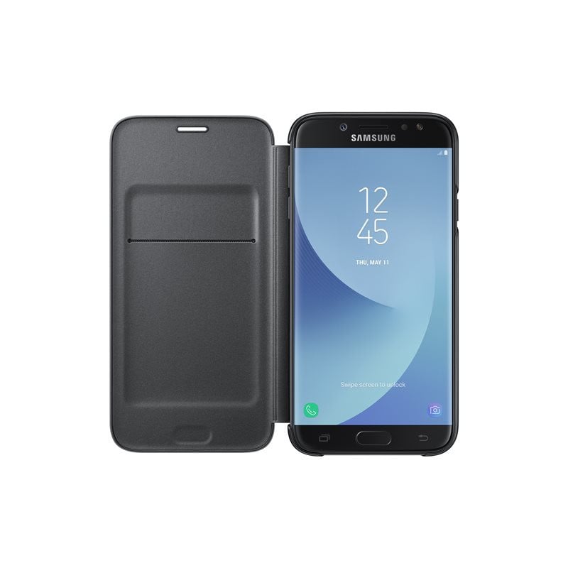 EF-WJ730 Wallet Cover für Galaxy J7 (2017) schwarz Handyhülle