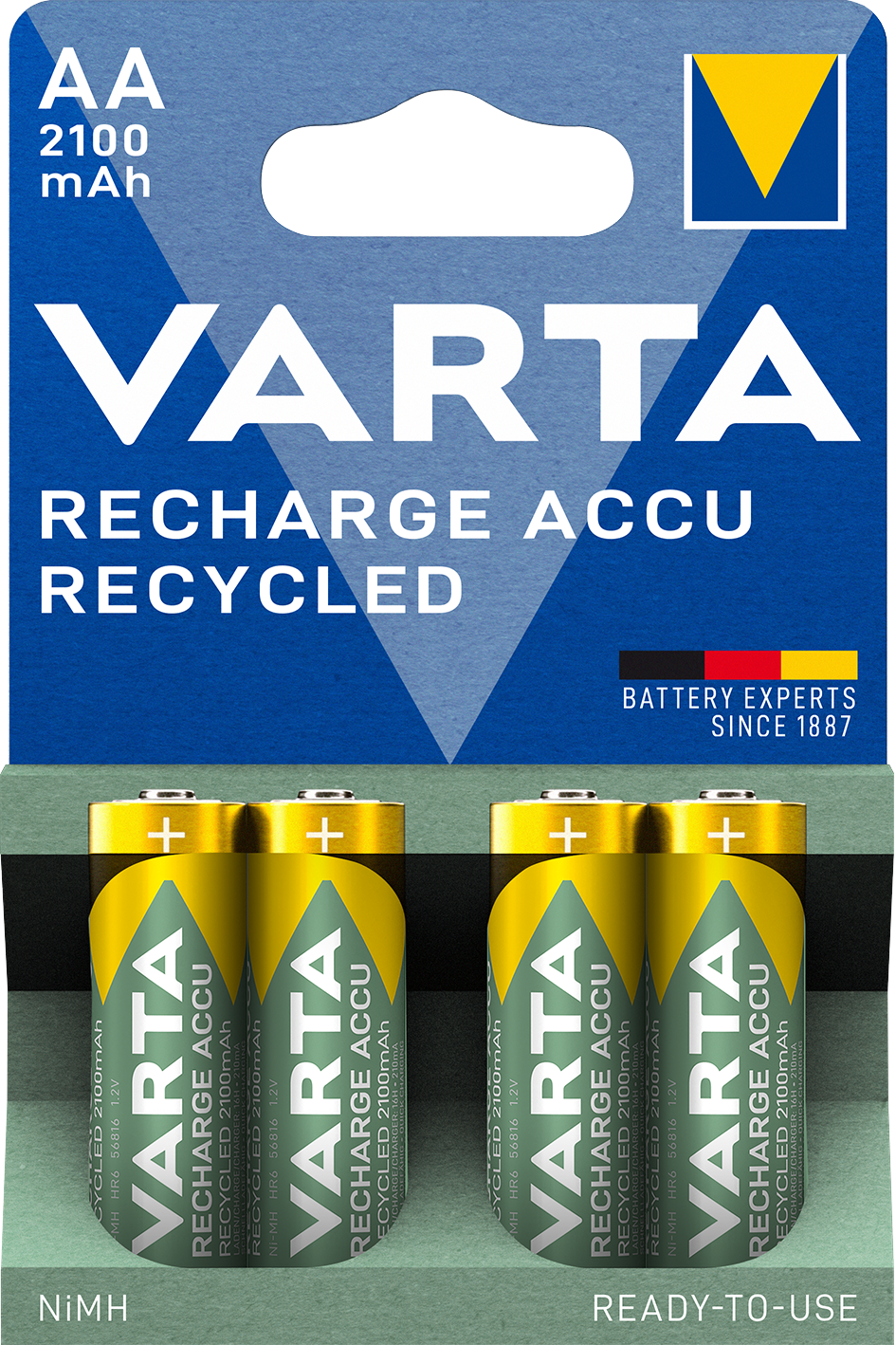 RECHARGE ACCU Recycled AA, 4er Blister Akku