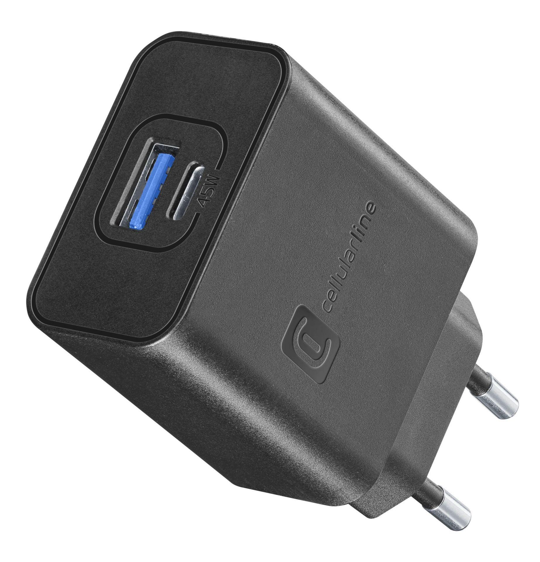 Dual Super Fast Travel Charger Multi GAN+ 45W Black (61301) Ladegerät (USB-A + USB-C)